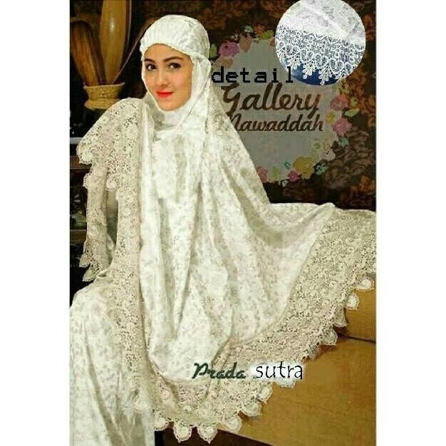 Mukena Pradae Sutra Putih [Gamis 0129] Wcj Baju Gamis Wanita Terbaru