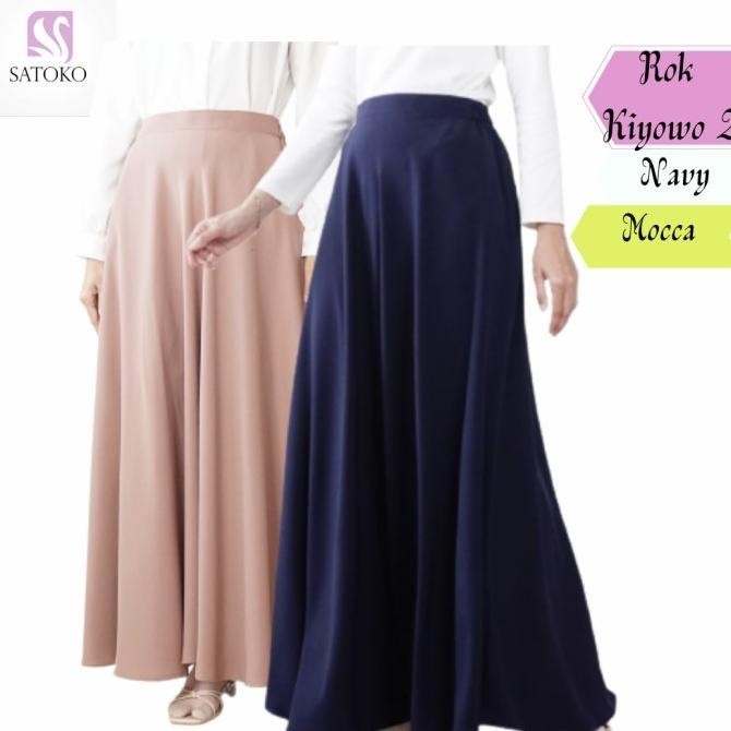 Rok Kerja Wanita Panjang Hitam Muslim Polos Lebar Maxi Terbaru Kuliah