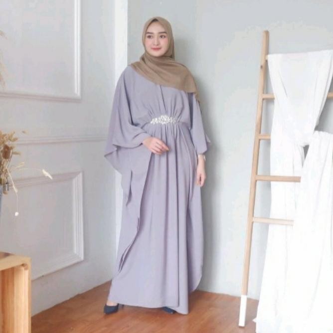 Baju Muslim Wanita Kaftan Gamis Maria Dress Maxi Lebaran