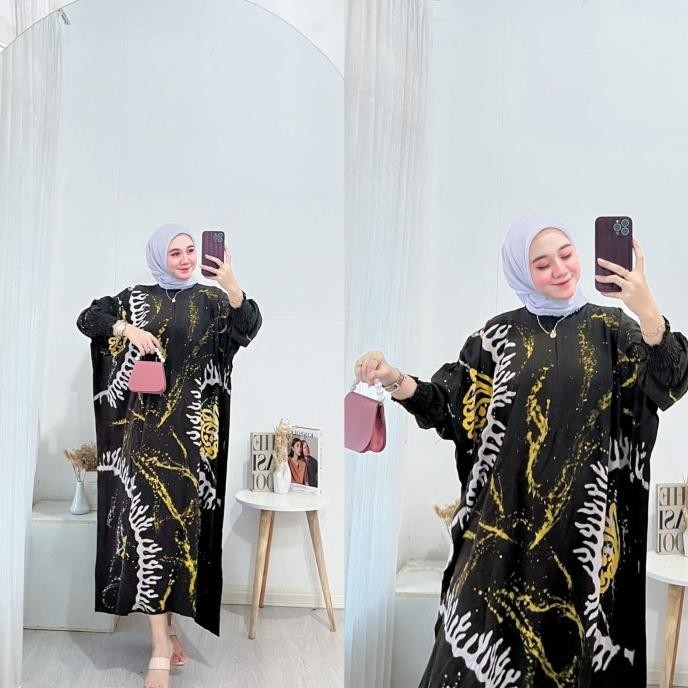 Daster Kaftan Premium / Kaftan Wanita Terbaru / Daster Kaftan Kekinian