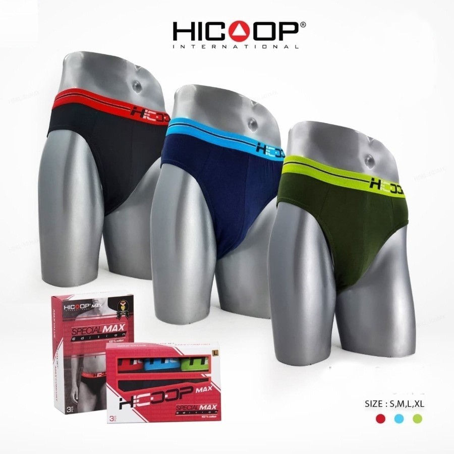 Celana Dalam Pria Hicoop Special MAX isi 3 Underwear Pria Hicoop