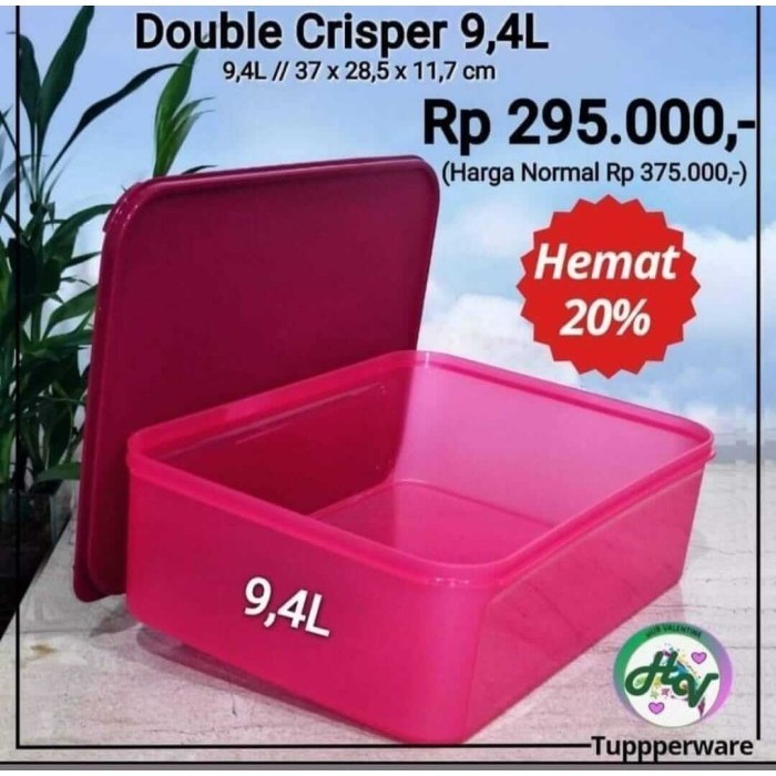 TUPPERWARE Double Crisper Kotak Besar Serba Guna [A08]