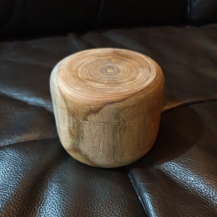 Taro wooden Jar 7cm / Toples kayu jati / tempat gula garam teh