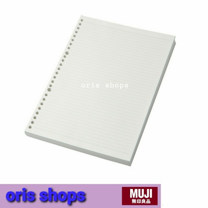 

Muji - Looseleaf Line A4 100Sheet Isi Binder Bergaris
