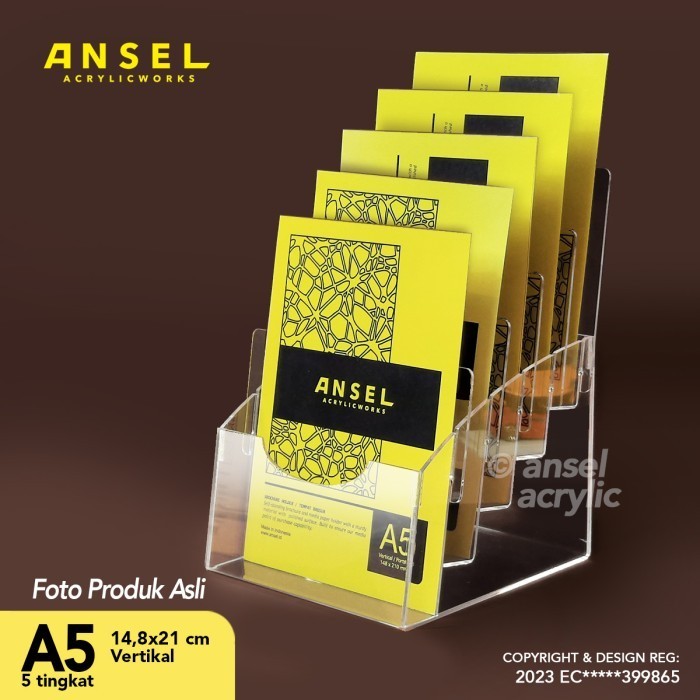 

Ansel Tempat Brosur Akrilik 5 Tingkat - A5 V - Display Tipe E 5 Susun