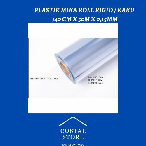

Plastik Mika Kaku/Rigit/Pvc/Tebal 0.15 Mm/Roll