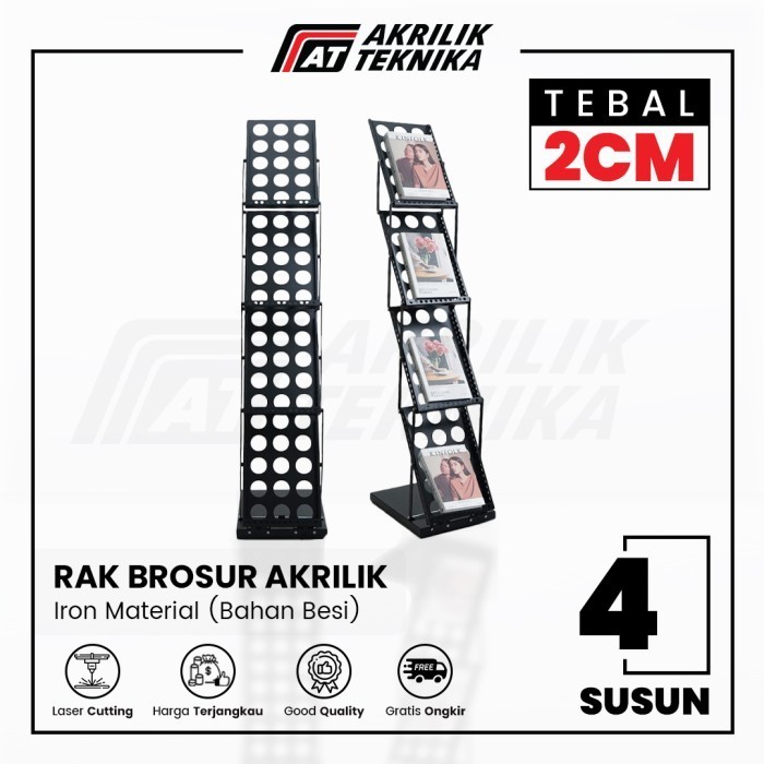 

Rak Brosur Lipat 4 Susun / Rak Susun Brosur Besi / Rak Display Majalah