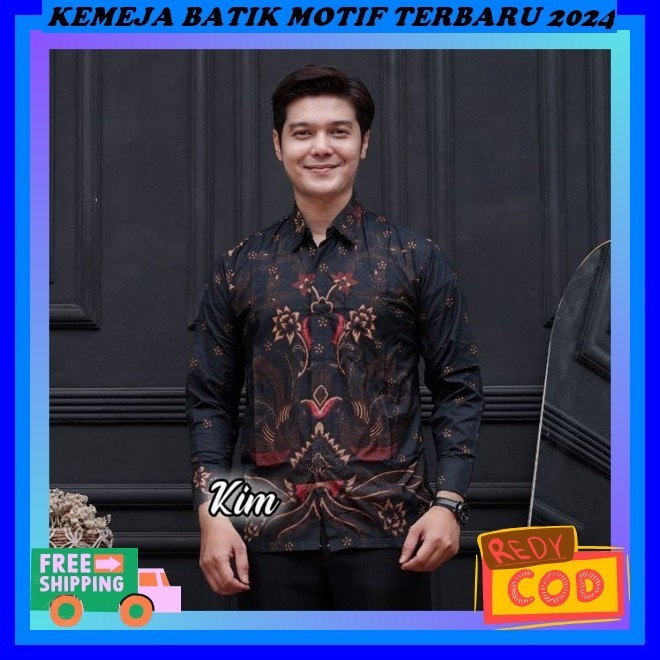 Kemeja Kantor Motif Batijk Hem Pria Atsan Jumbo S M L Xl Keren Batik Pekalongan Murah Motif Keren Ke