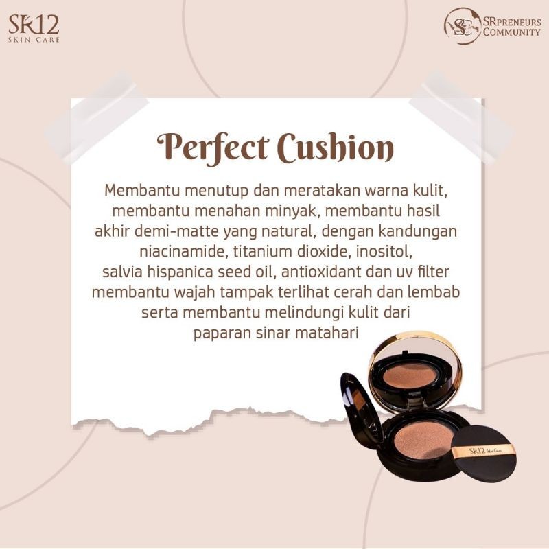 PERFECT CUSHION SR12 | REFILL CUSHION SR12 | BEDAK SULTAN | ANTI LUNTUR & TAHAN LAMA