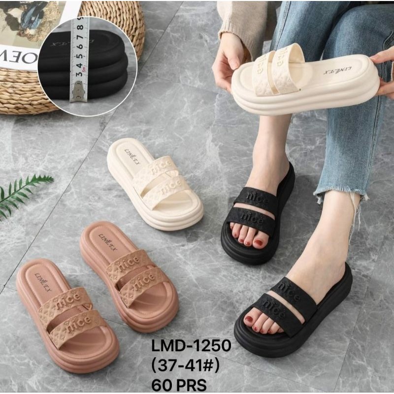 BARU Sandal Slop Wanita Kekinian Sandal Wanita Jelly Anti Air Tidak Licin Dan Ringan LMD-1250