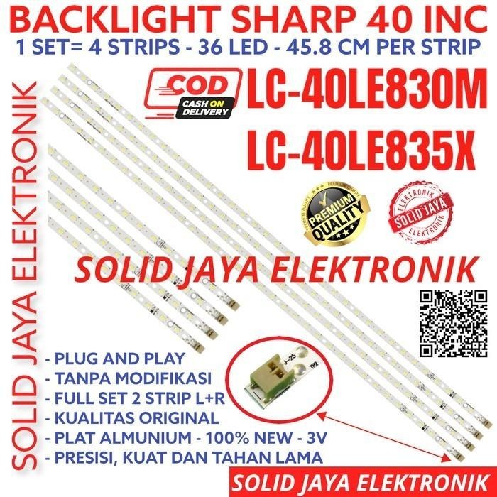 BACKLIGHT LED SHARP LC40LE830M LC40LE835X LC40LE830 LC40LE835 LAMPU BL