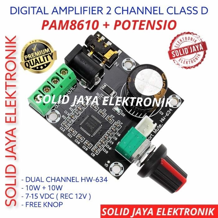 KIT POWER CLASS D PAM8610 STEREO PAM 8610 TONE CONTROL POTENSIO HW-634