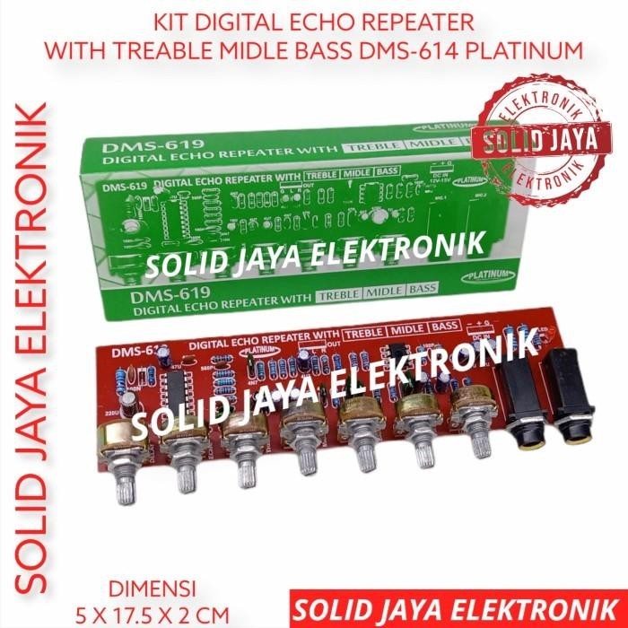 KIT DIGITAL ECHO REPEATER KARAOKE WITH TREABLE MIDLE BASS DMS 619