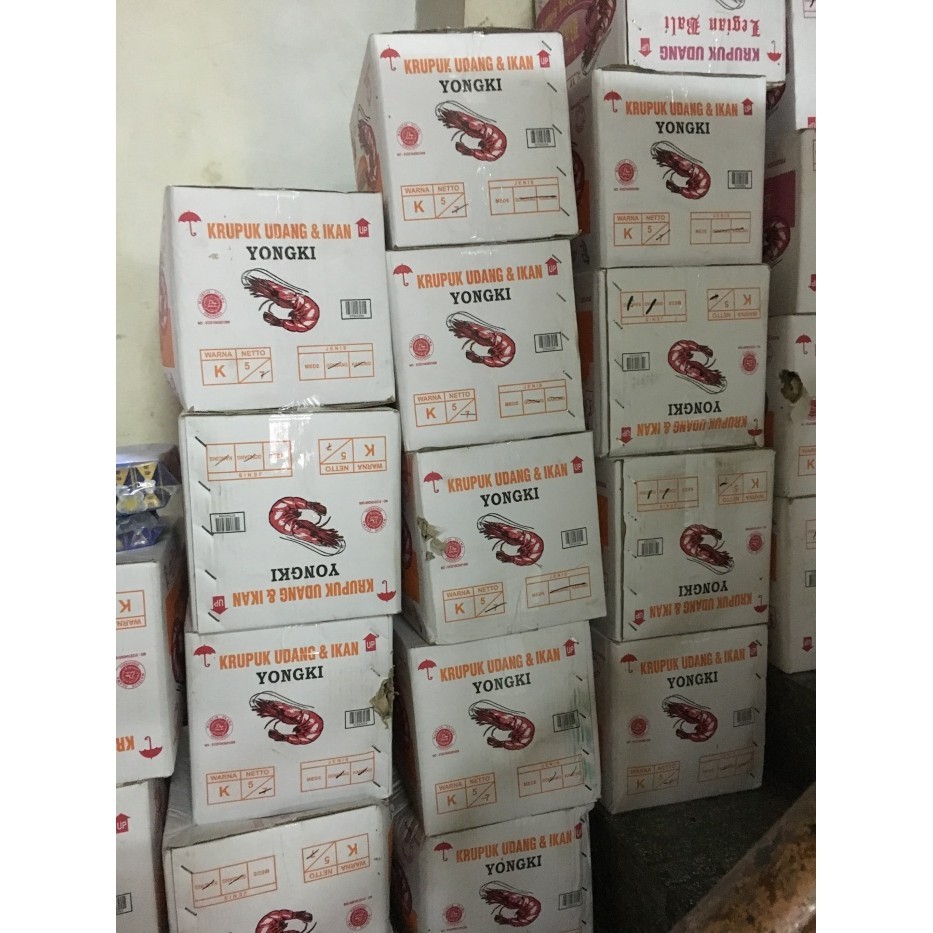 

Kerupuk udang & ikan Yongki Mede 5kg / Krupuk Udang yongki mede