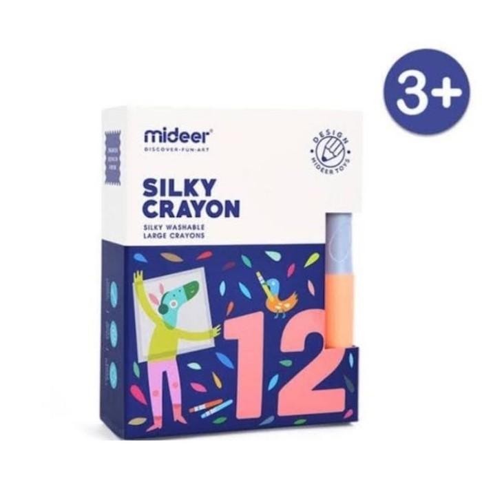 

Mideer Silky Crayon Washable (Isi 12 Colours)