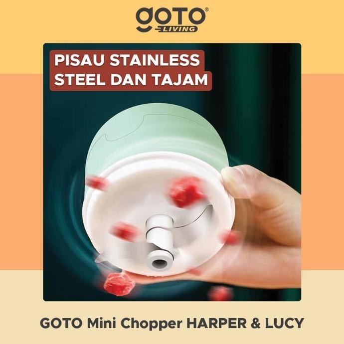 Goto Lucy Harper Mini Chopper Blender Penggiling Bumbu Dapur Portable
