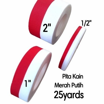 

Pita Kain Merah Putih 25mm