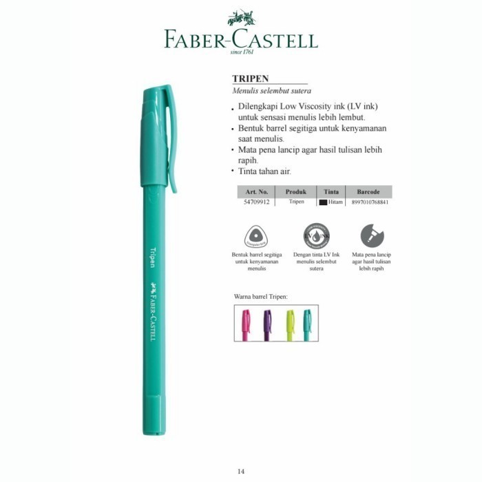 

Pulpen Fabercastel Tripen Hitam PAK