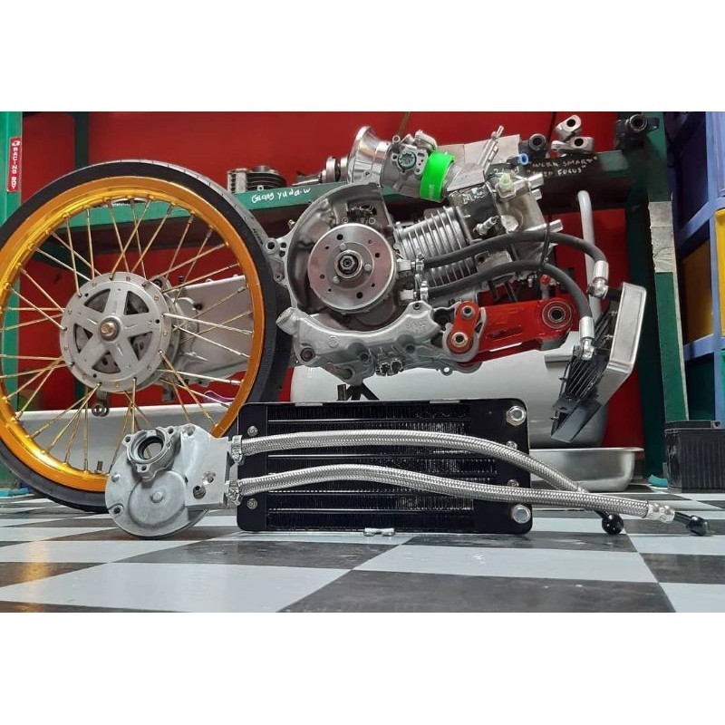 OIL COOLER MIO MODIF PNP + ADAPTOR