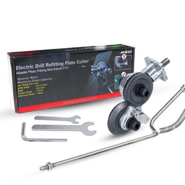 Terbaru Adapter Bor Ke Gergaji Potong Seng Plat Metal Kepala Ganda Multifungsi