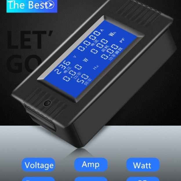 Peacefair Pzem-022 100A Kwh Meter Digital Watt Meter Ac 80-260V |Diskon Murah