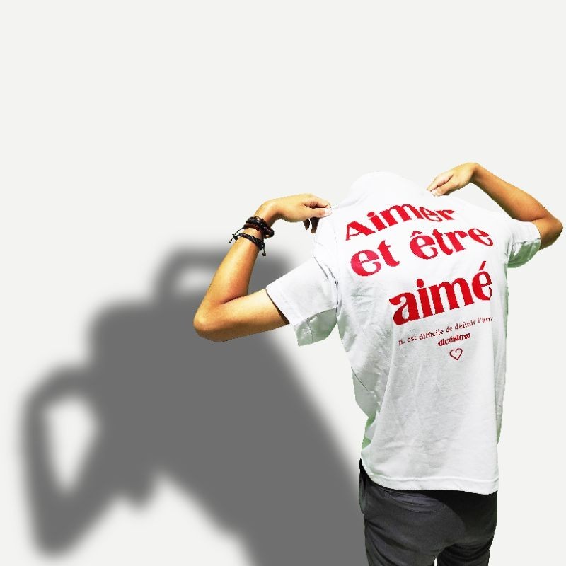 Diceslow - Aimer White Kaos dewasa brand putih pria wanita unisex