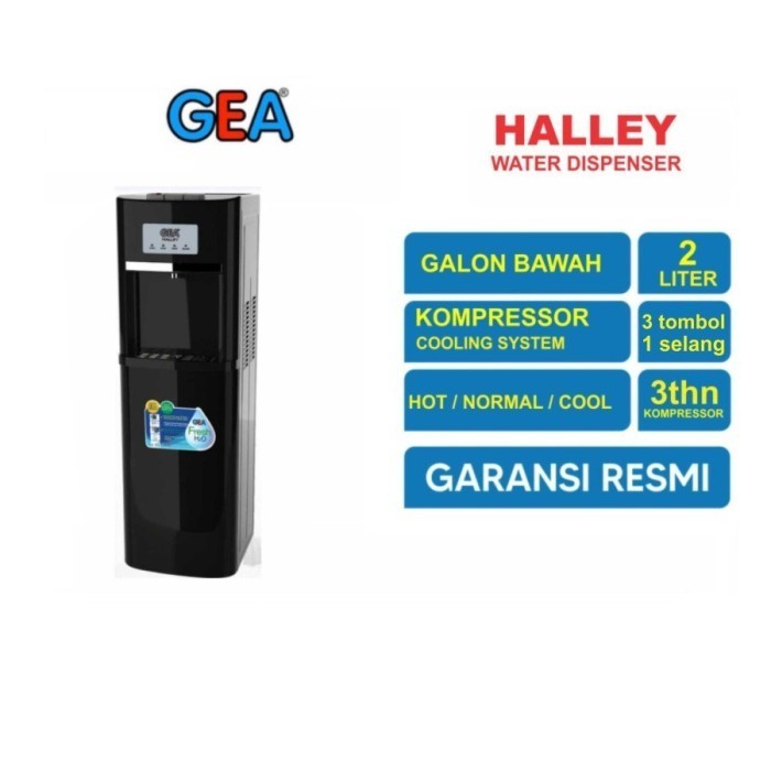 ] GEA HALLEY WATER DISPENSER / GEA HALLEY DISPENSER GALON BAWAH HOT&amp;COOL