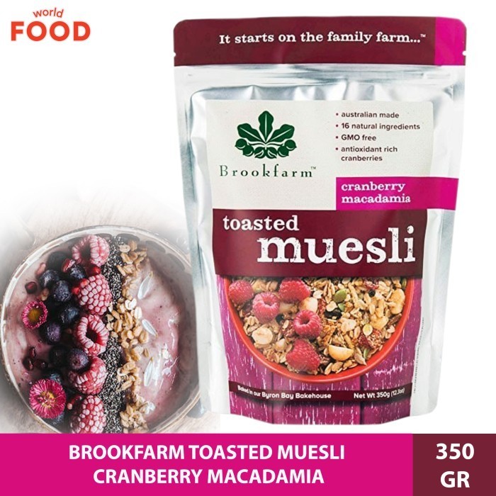 

Brookfarm Toasted Muesli Cranberry Macadaa 350Gr