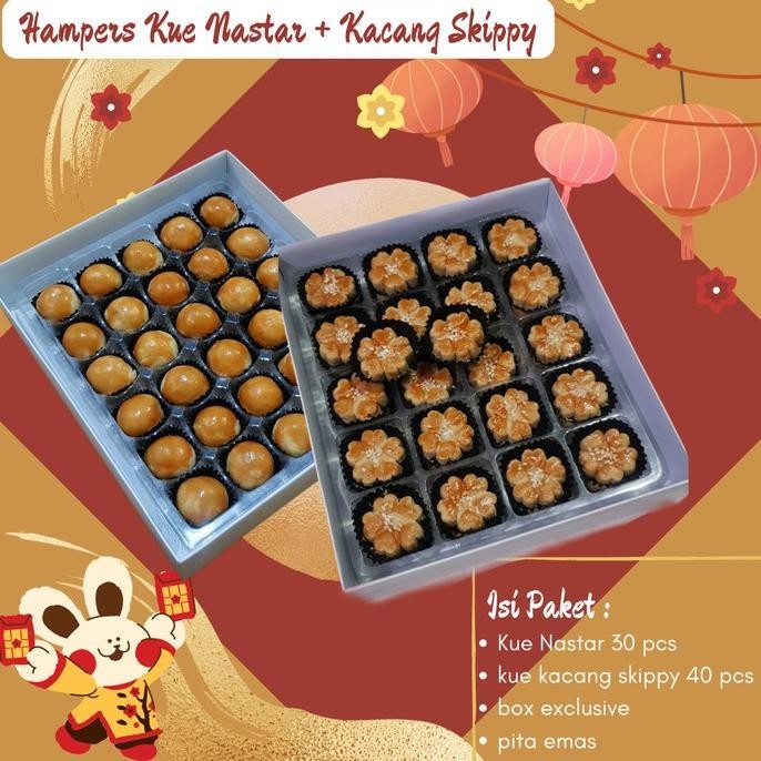 

Hampers Parcel Kue Imlek CNY Nastar Kacang Skippy Paket Lengkap