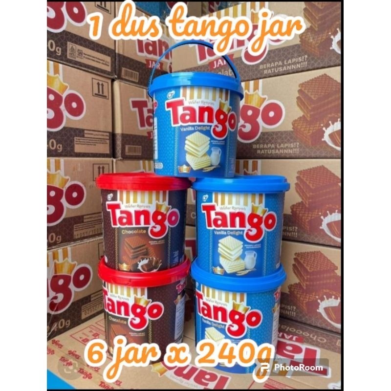 

1 Dus Wafer Tango Jar 240 Gram Rasa Vanilla Dan Coklat