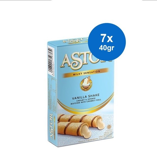 

Astor Lky Sensation Wafer Roll Vanilla Shake 40 Gr X 7