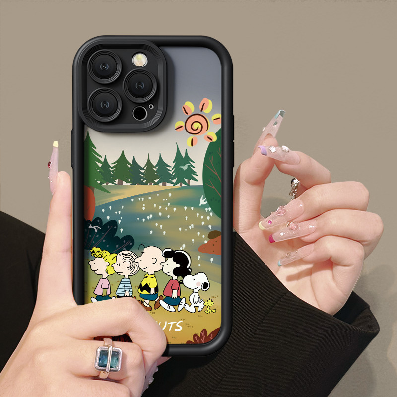 Grassland Snoopy Case For OPPO A15 A16 For A57 A17 A52 A53 A54 A5 A18 A38 Soft Case For A7 A78 A58 A74 A78 A9 A76 A1 A94 Casing For RENO4 5 6 7 8T 7z F9 Pro Fullcover Case a95 a17k f hp 2020 reno 4f 5g a55 8 a98 a5s softcase 4g 5f cesing 4 kesing a92
