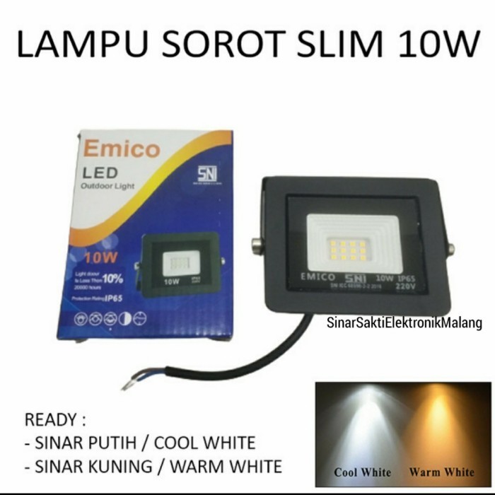 :::::::] Lampu Sorot Led / Tembak 10W 10 Watt Outdoor Kap Taman Panggung SNI