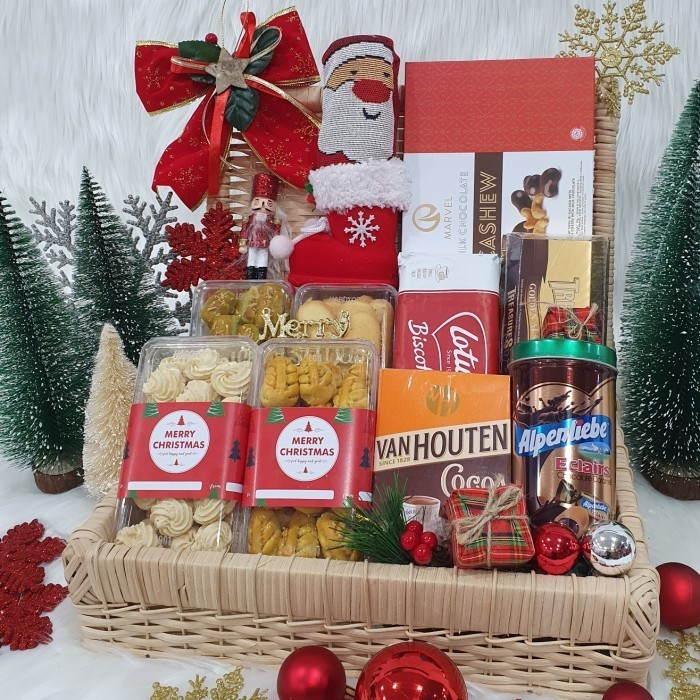 

Paket Dekorasi Hampers Natal Christmas Parcel Hadiah Kue Kering 100