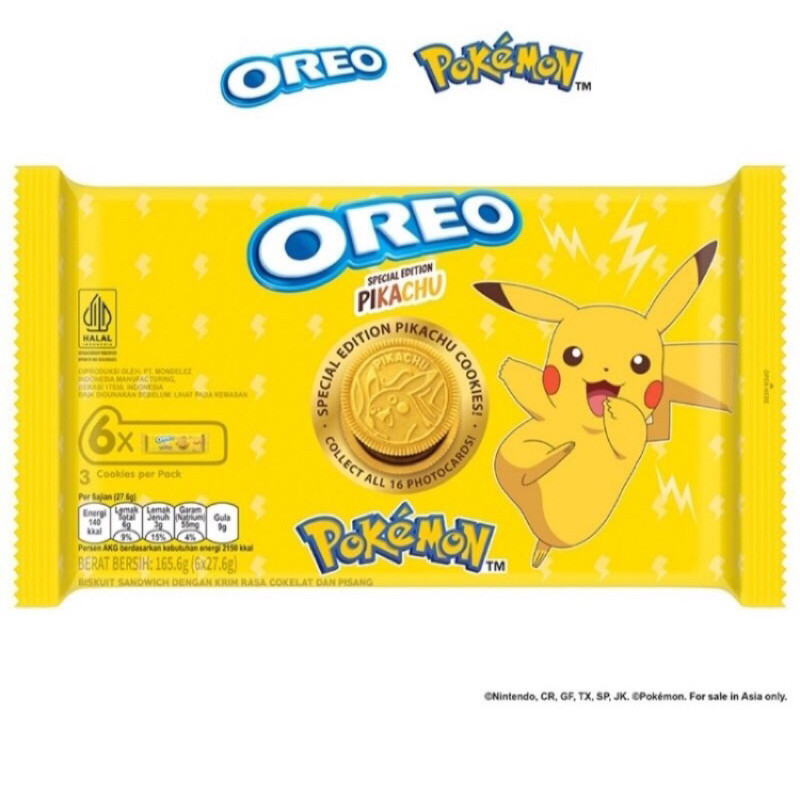 

OREO POKEMOM LIMITED EDITION FREE FHOTO CARD PIKACHU