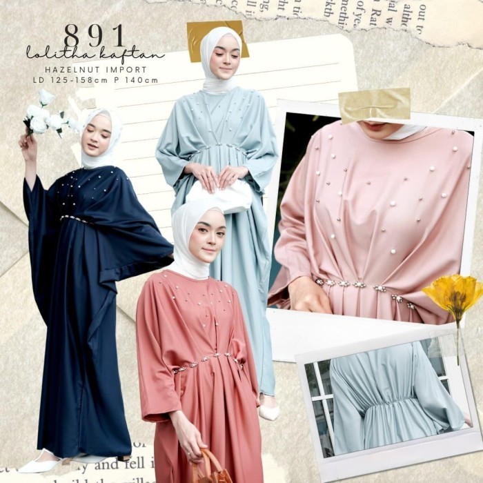 Promo Luxury dress kaftan pesta lebaran hari raya wanita muslimah hijab 2022 Lebaran Murah Terbaru 2