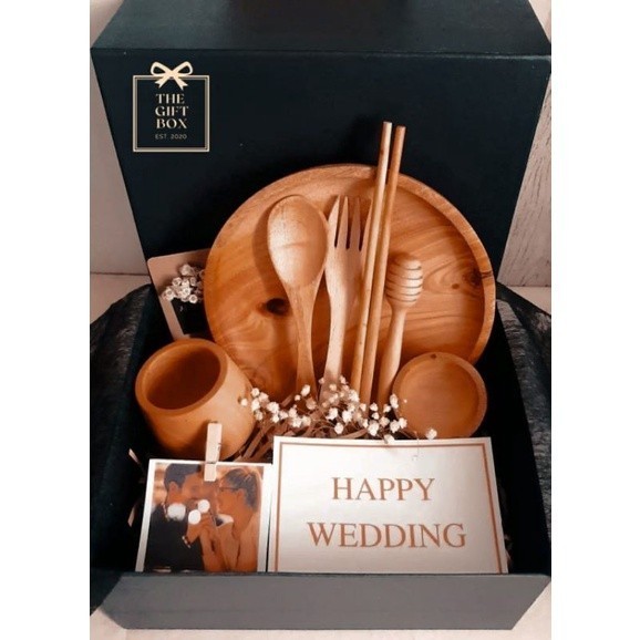 

Wooden Cutlery Set Hampers Hadiah Peralatan Makan Kayu Set