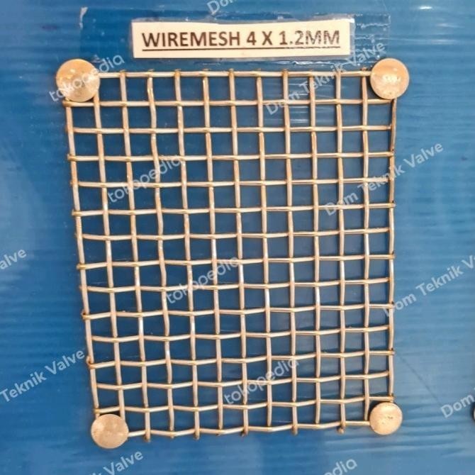 

(dtek) kawat saringan wiremesh anyaman lurus 4mm x 1,2mm x 10 meter stainless