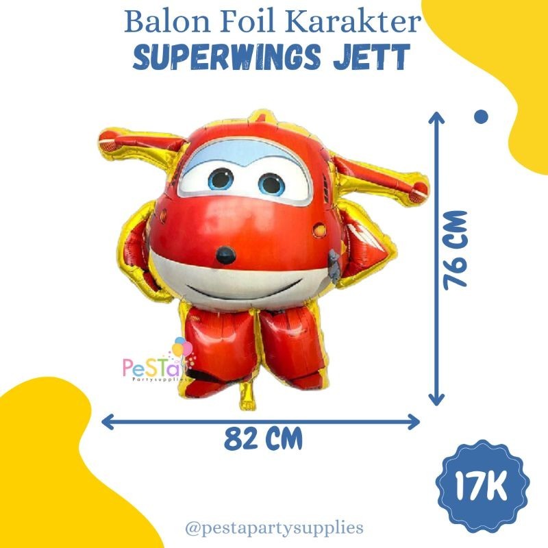 Balon Foil Karakter Superwings Jett/Superwings Jett Balloon_PeSTa Party Supplies