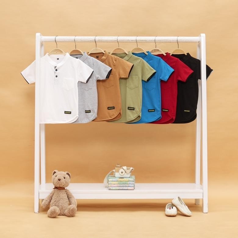 Baju kurta Koko Anak Laki Laki Malik Series pakaian Muslim anak Kerah Ciang bahan Kaos 2-3-4-5-6-7-8