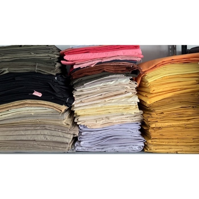 (T)Erpopule(R) Kain Kiloan Polos Katun Jepang Per Kg (Barang Exs