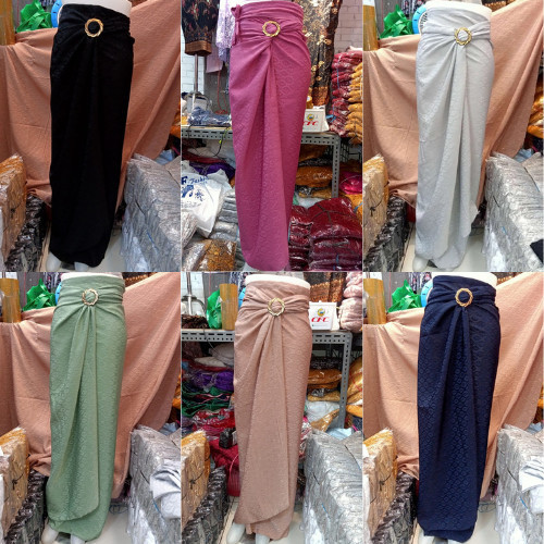 Rok Lilit Dobby Polos Kain Serut Bawahan Kebaya Modern
