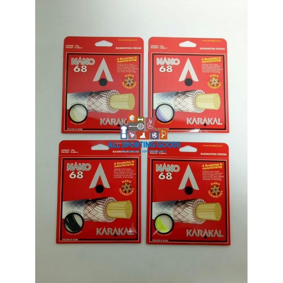 SENAR RAKET BADMINTON BULUTANGKIS NANO 68 KARAKAL BEST PRODUCT