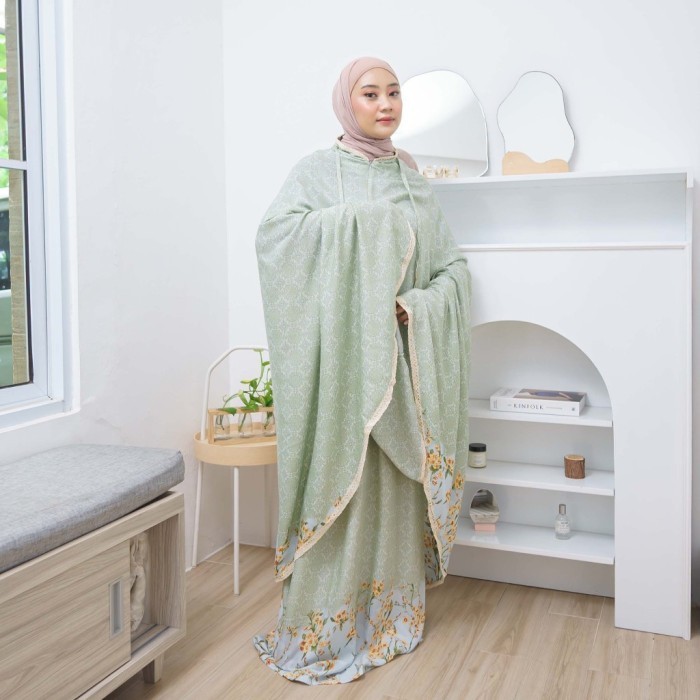 Mukena Zianisa 2In1 Anila Set Sajadah Dewasa Jumbo Bahan Katun Rayon