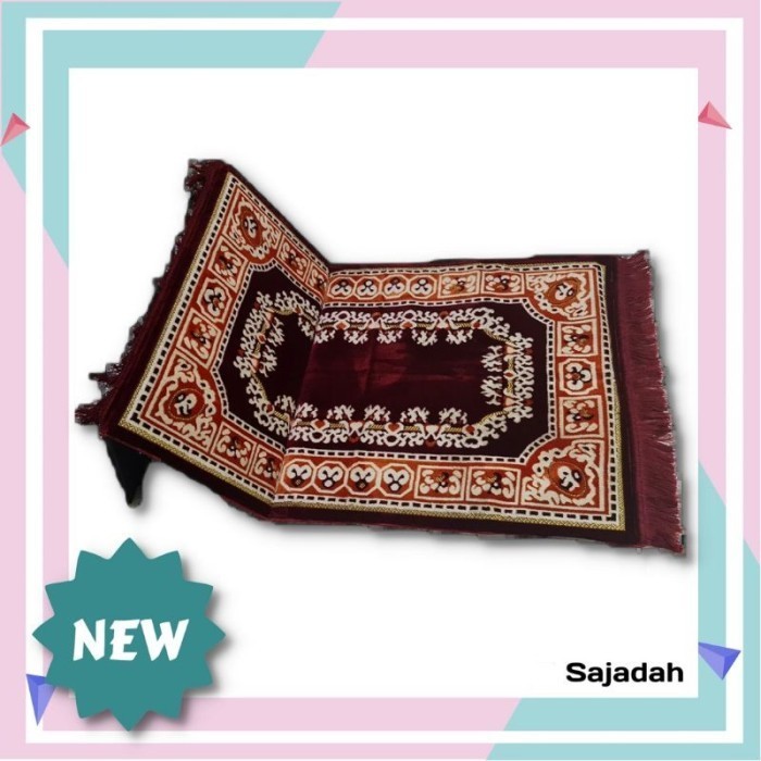 Sajadah Sandar Sandaran Lipat Motif Turki Murah Berkualitas - Merah