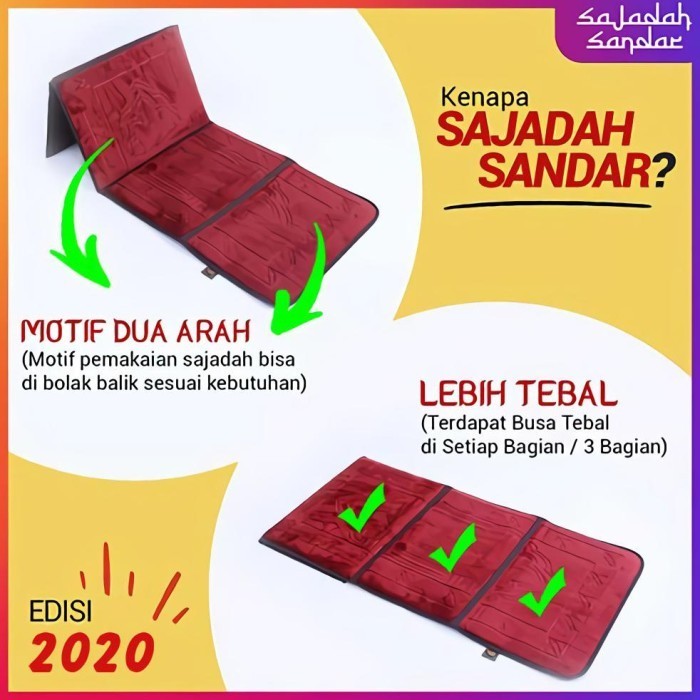 Berkah Sajadah Sandar Asyraf Premium / Sajadah Sandar Lipat Original