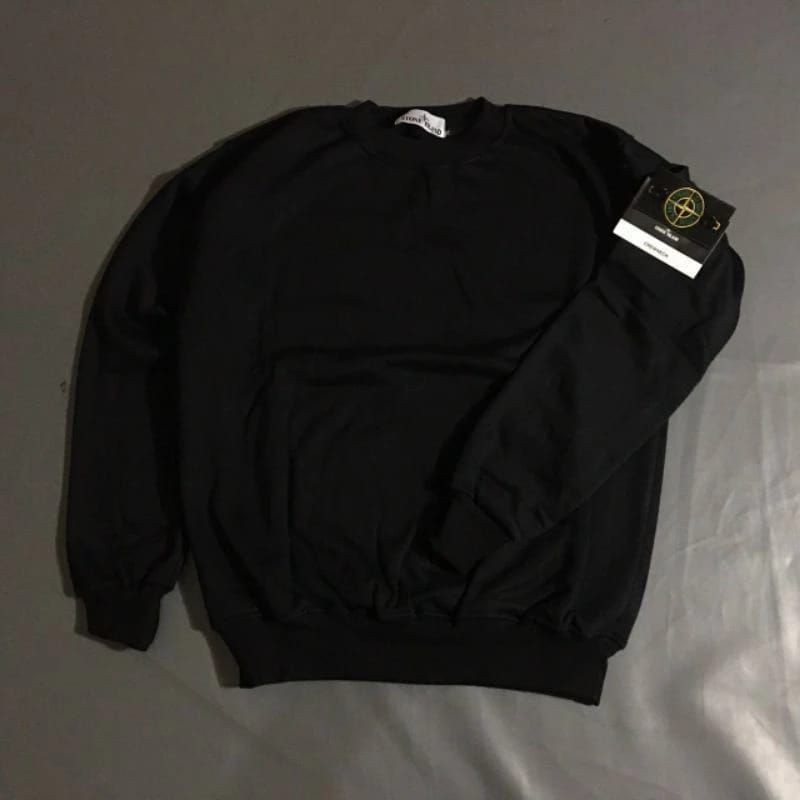 CREWNECK STONE ISLAND BLACK IM PORT