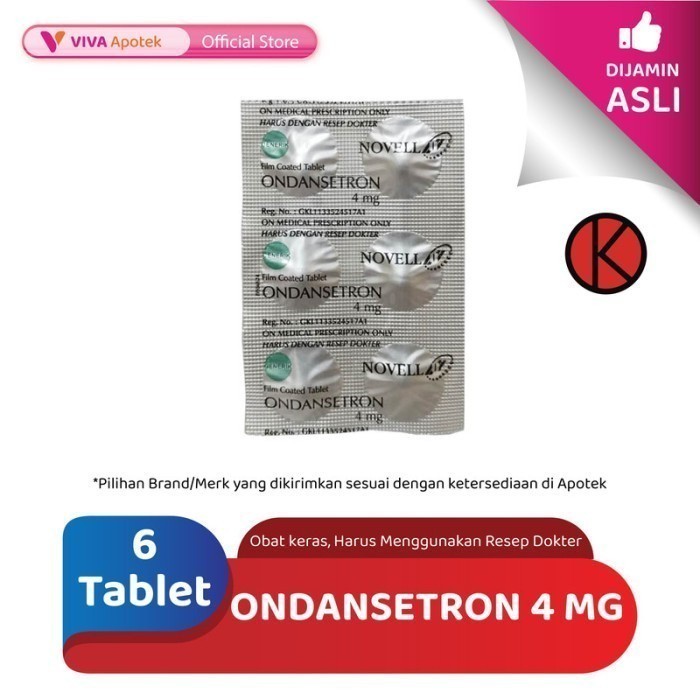 Ondansetron 4 mg / Mual / Muntah (6 Tablet)