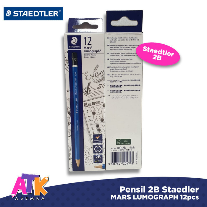 

Sil 2B Staedler Mars Lumograph 2B 12Pcs