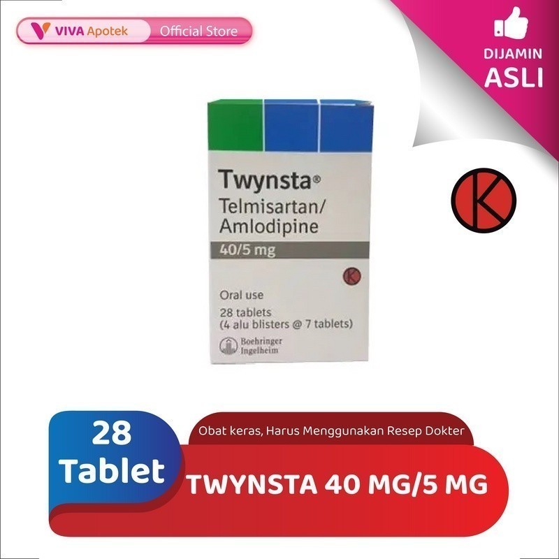 Twynsta 40 mg/5 mg / Telmisartan / Amlodipin / Hipertensi (28 Tablet)